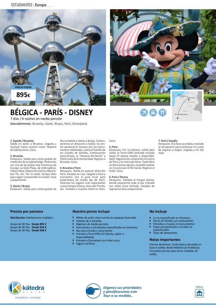 BELGICA Y PARIS CON DISNEY