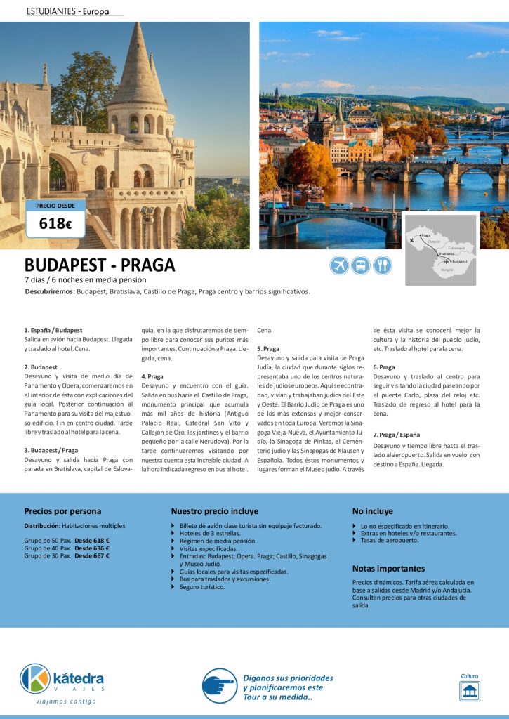 BUDAPEST Y PRAGA VIAJE DE ESTUDIANTES