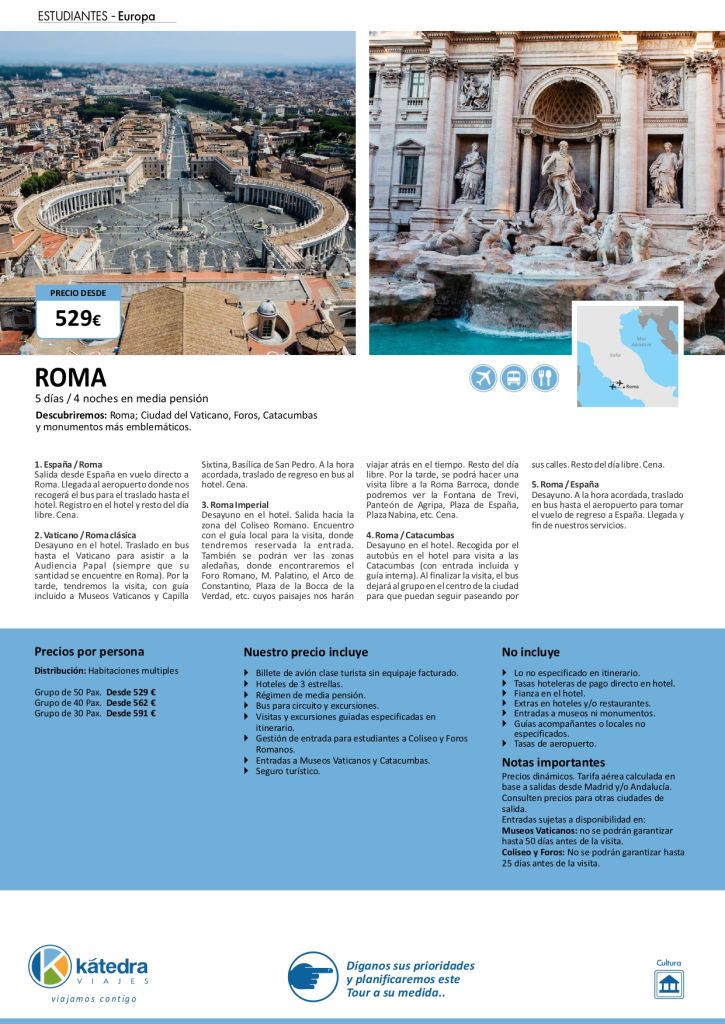 ROMA VIAJE ESTUDIANTES